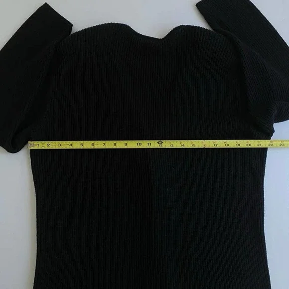 Black Knit Cardigan Long Sweater - Picture 6 of 8
